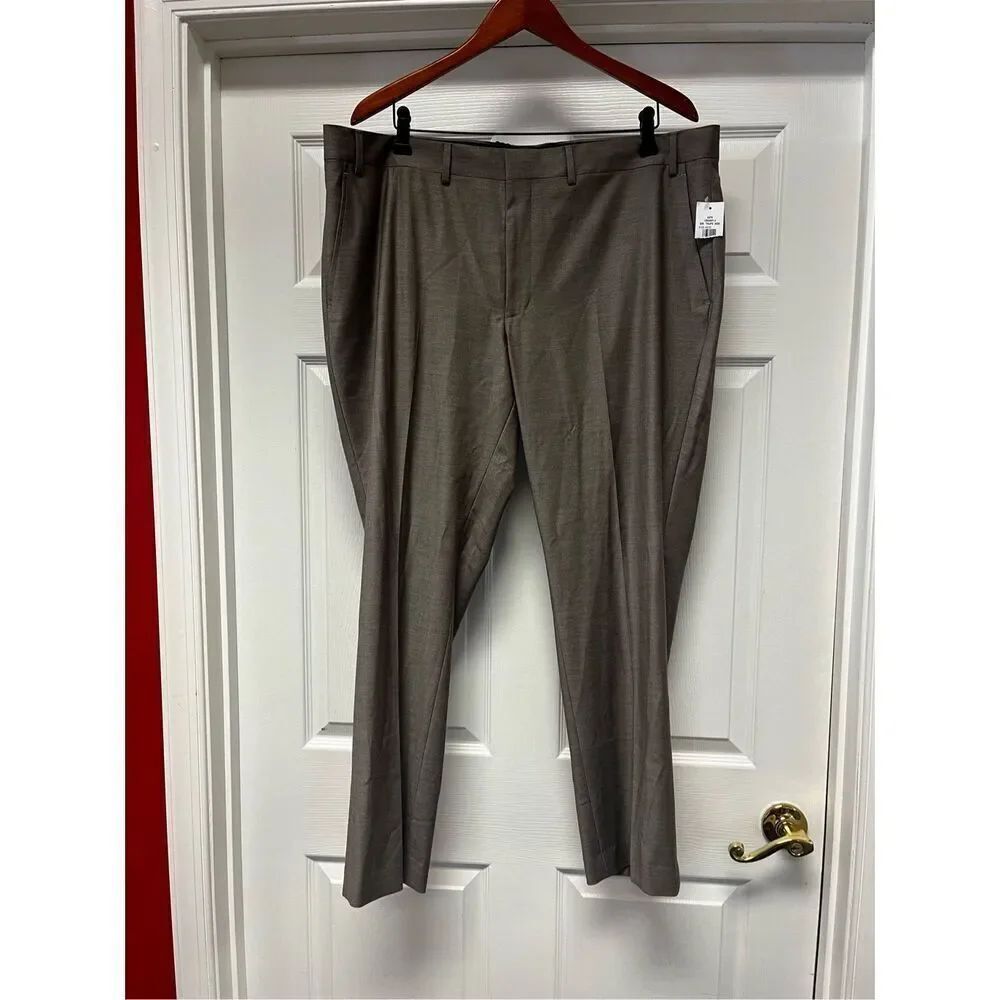 Kenneth Cole Taupe Flat Front Dress Pant sz 40X30 NWT